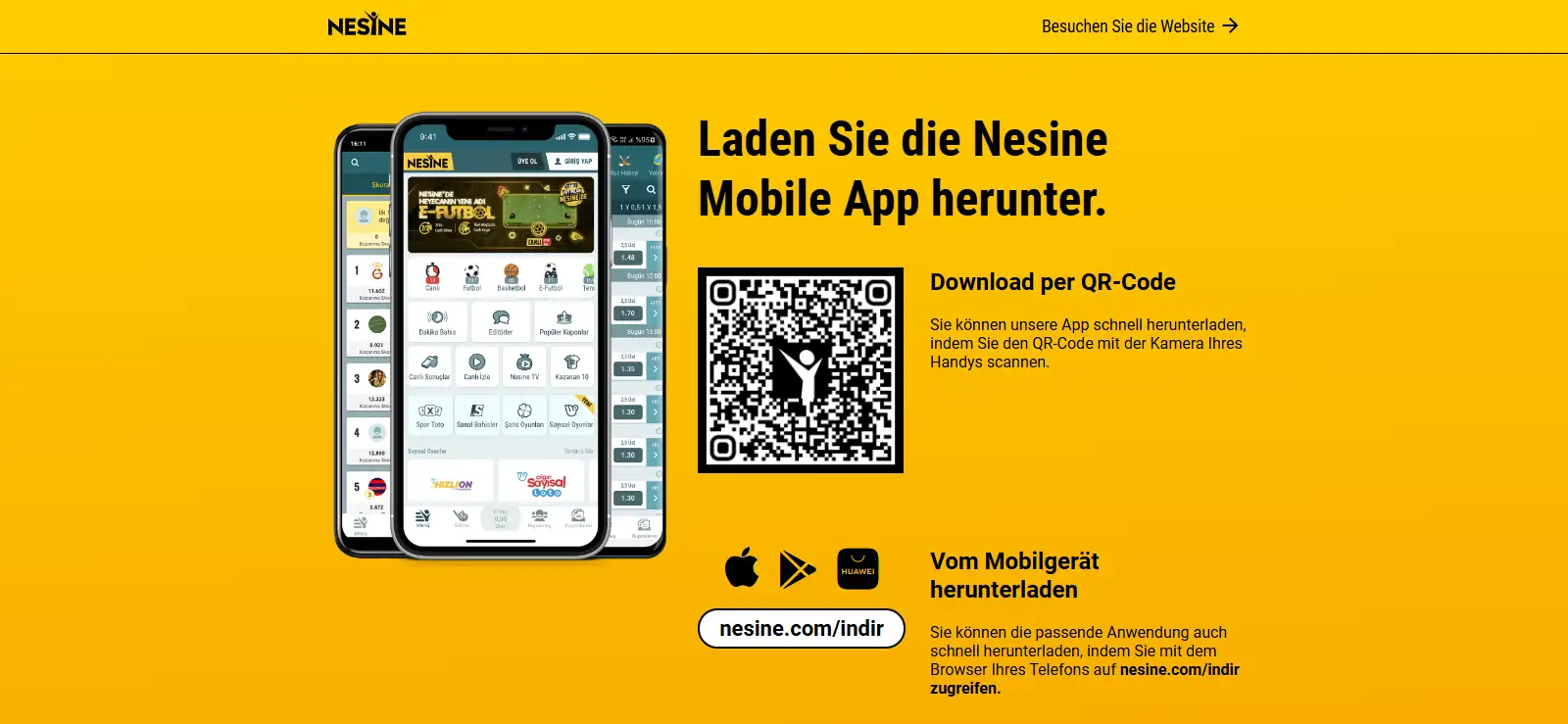 Nesine auf iPhone und Android bei Nesine